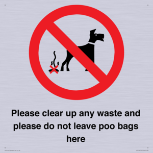 Please clear up any waste and please do not leave poo bags here